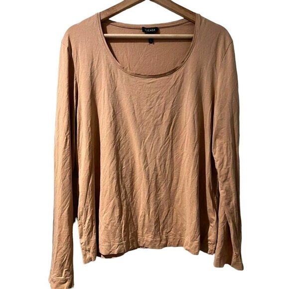 ESCADA Women Blouse Lond Sleeve Cotton Orange Size XL - Picture 1 of 11